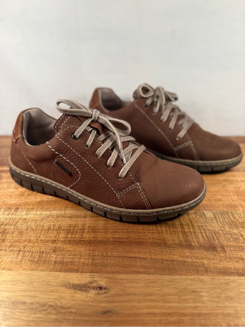Josef Siebel Brown Leather Low-Top Sneaker Size 7